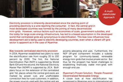 Myanmar’s Solution: People-Powered Decentralized Renewable Energy