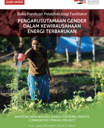 Buku Panduan Bagi Fasilitator: Pengarusutamaan Gender Dalam Kewirausahaan Energi Terbarukan